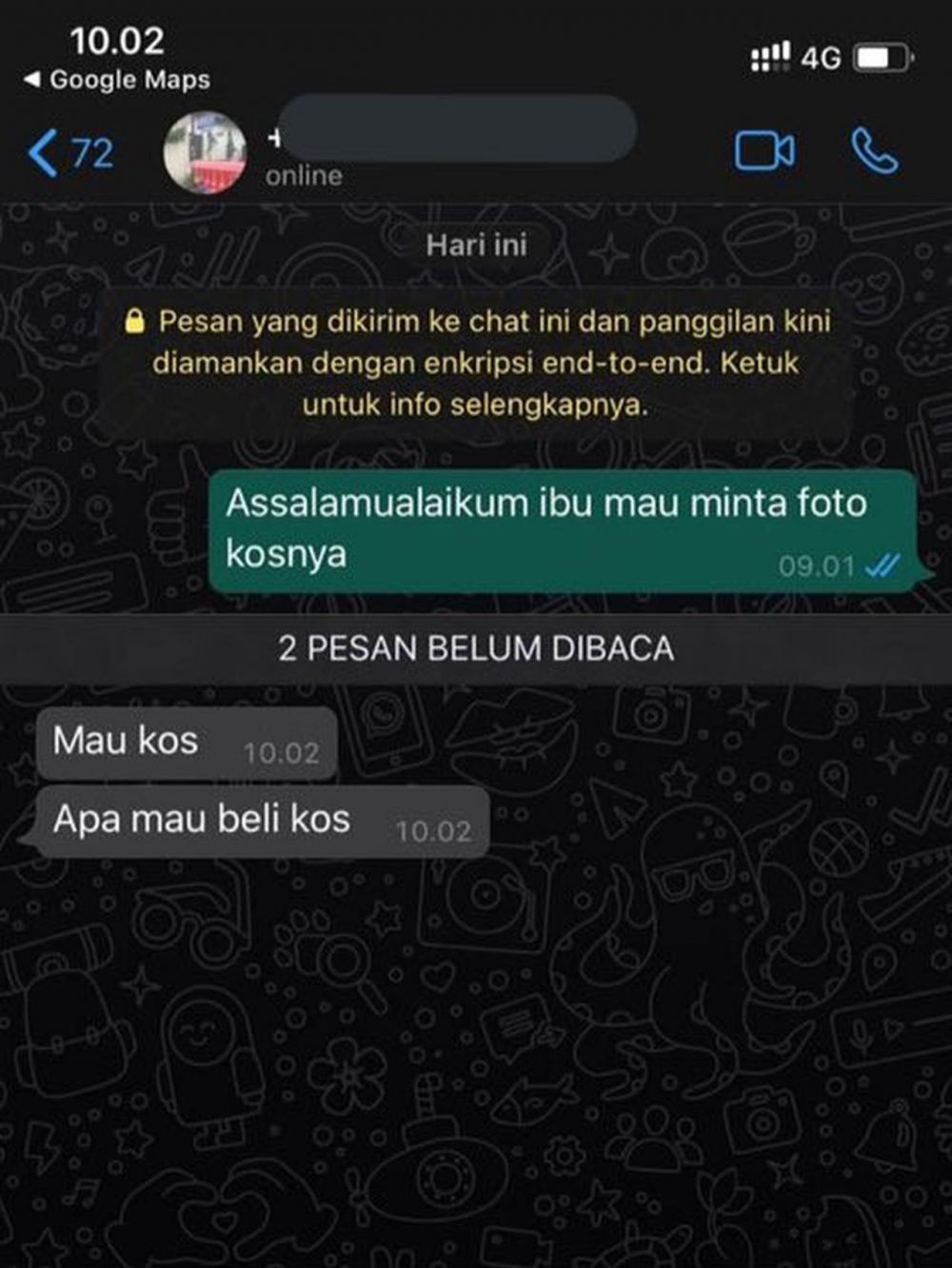 Deretan Chat kocak dalam mencari kosan ini bikin senyum-senyum sendiri